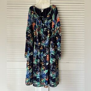 Ava & Viv Vibrant Floral Long Sleeve Dress